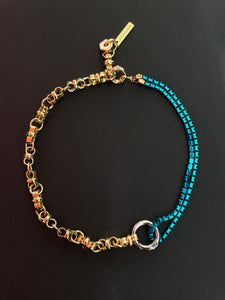 MAILLE (Collier) - Cyan
